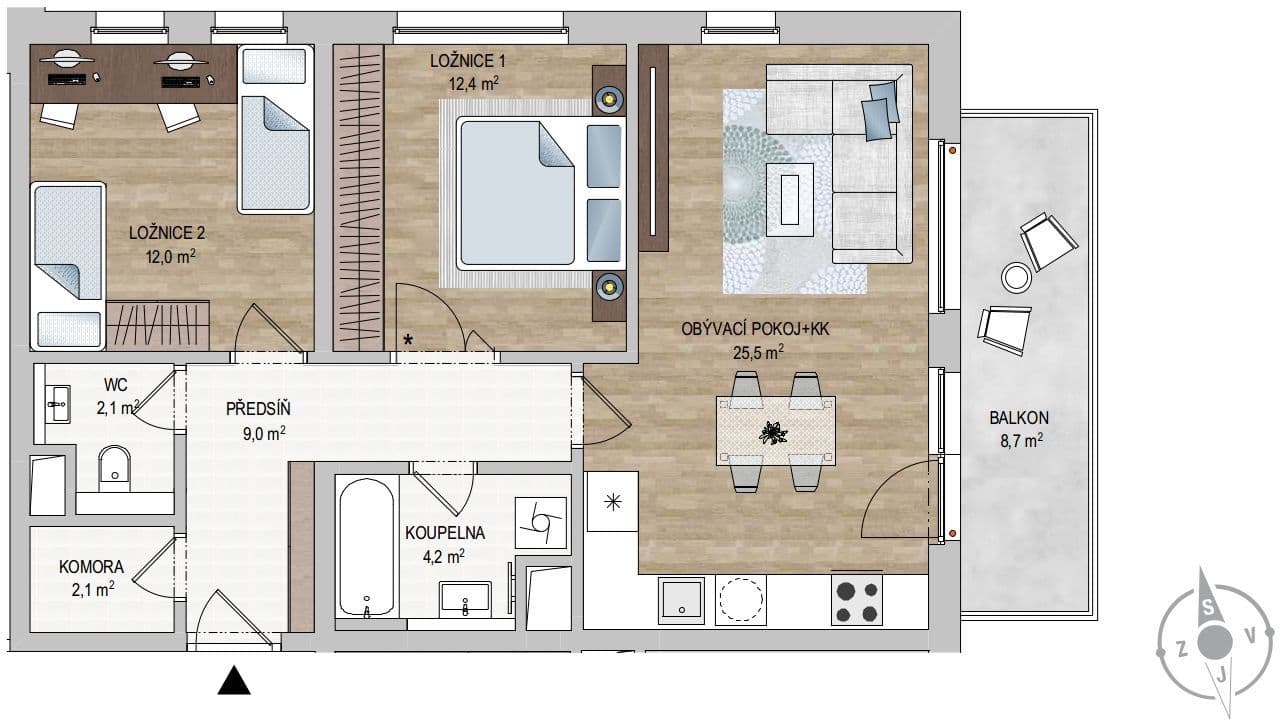Predaj bytu 3-izbový 81 m², Saarinenova, Praha, Praha Predaj bytu 3-izbový 81 m², Saarinenova, Praha, Praha