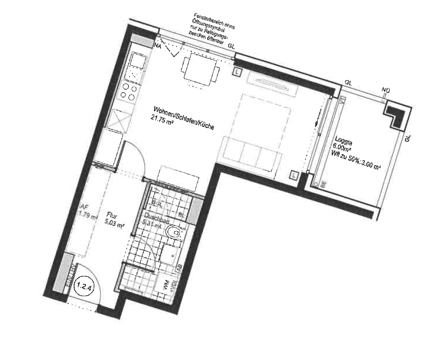 Prenájom bytu 1-izbový 37 m², Kyivstraße, München, Bavorsko Prenájom bytu 1-izbový 37 m², Kyivstraße, München, Bavorsko