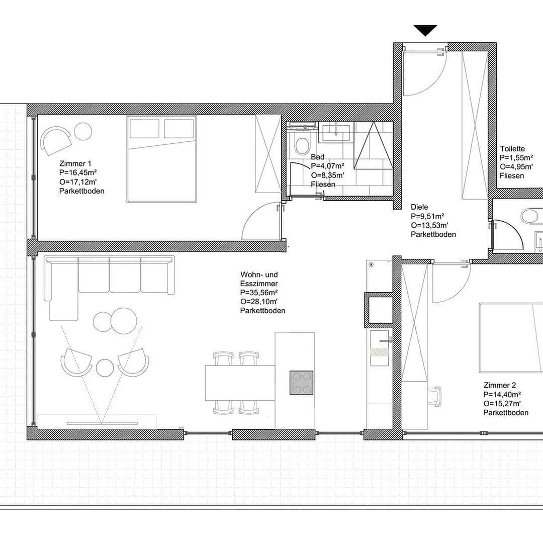 Prenájom bytu 3-izbový 95 m², Johann-Clanze-Straße 49, München, Bavorsko Prenájom bytu 3-izbový 95 m², Johann-Clanze-Straße 49, München, Bavorsko