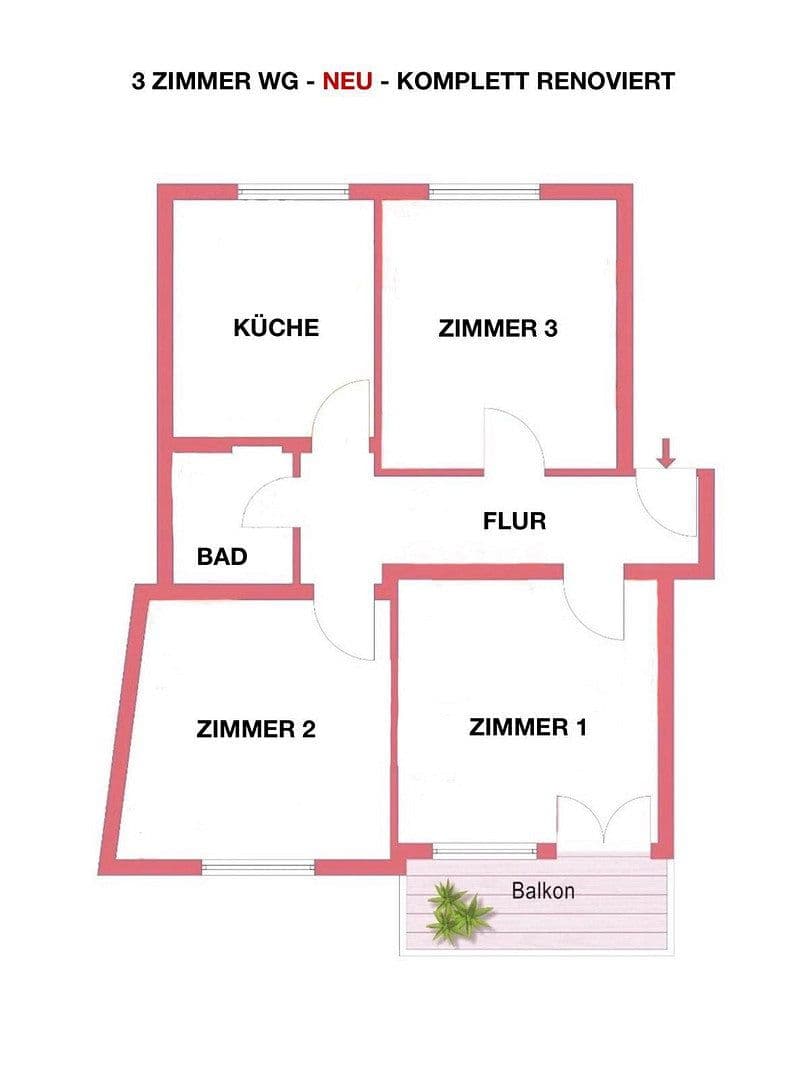 Prenájom bytu 14 m², Rollnerstraße 9, Nürnberg, Bavorsko Prenájom bytu 14 m², Rollnerstraße 9, Nürnberg, Bavorsko