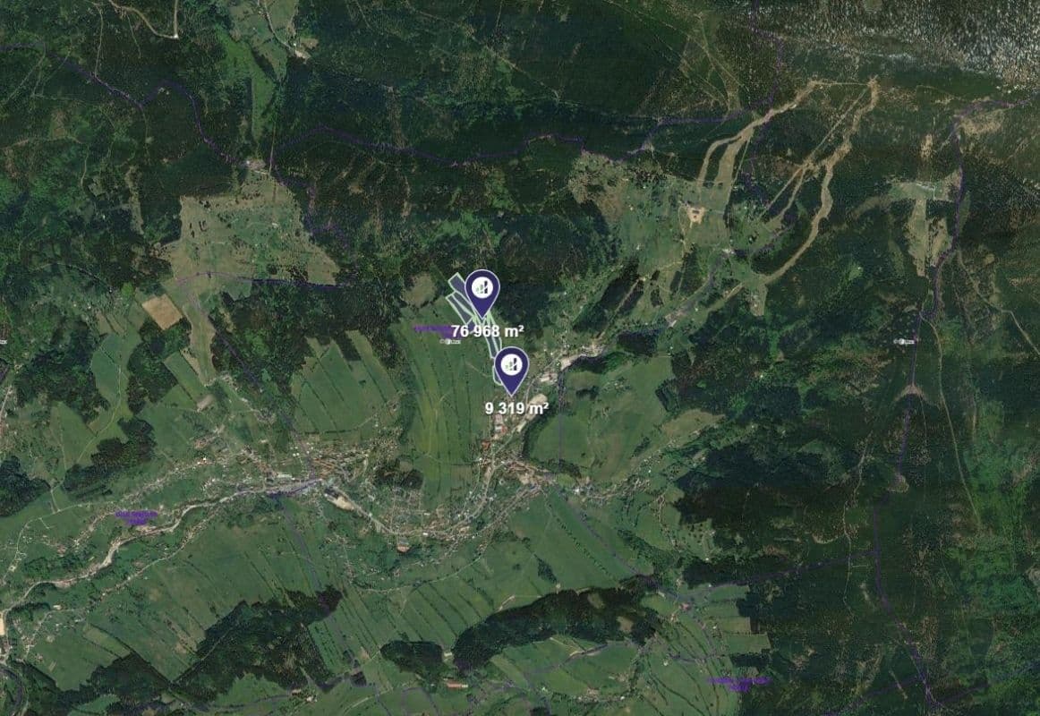 Predaj pozemku 5.393 m², Rokytnice nad Jizerou, Liberecký kraj Predaj pozemku 5.393 m², Rokytnice nad Jizerou, Liberecký kraj