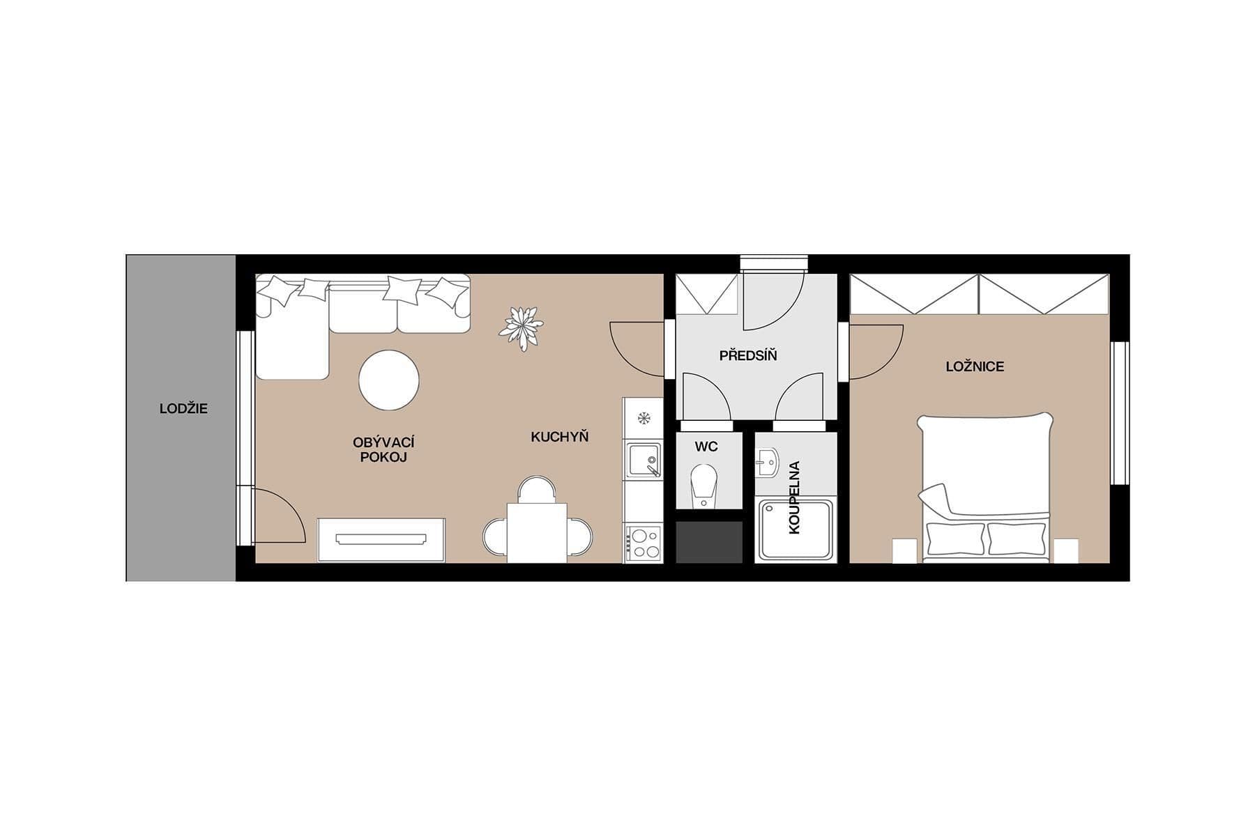 Predaj bytu 1-izbový 45 m², Geologická, Praha, Praha Predaj bytu 1-izbový 45 m², Geologická, Praha, Praha