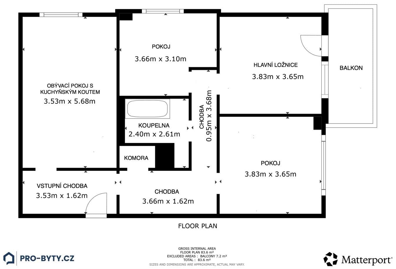 Predaj bytu 4-izbový 76 m², Chmelová, Praha, Praha Predaj bytu 4-izbový 76 m², Chmelová, Praha, Praha