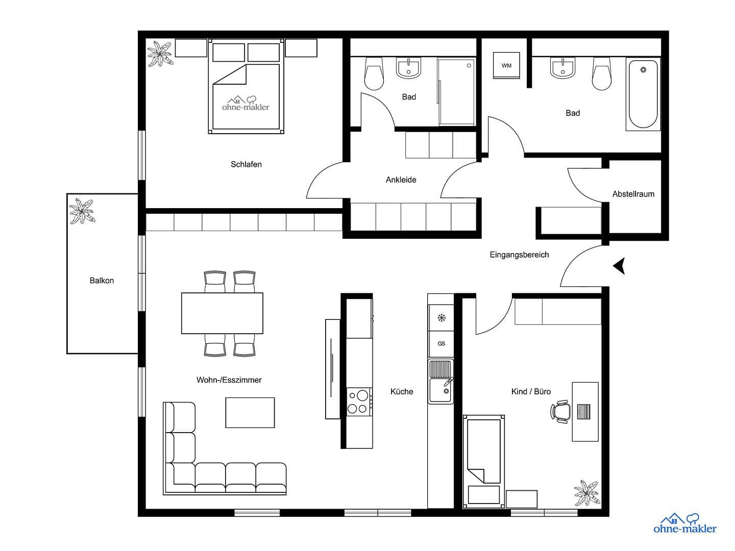 Predaj bytu 3-izbový 106 m², Bad Schönborn, Bádensko-Wurttembersko Predaj bytu 3-izbový 106 m², Bad Schönborn, Bádensko-Wurttembersko