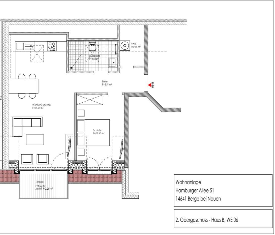 Prenájom bytu 2-izbový 55 m², Hamburger Allee 51, Nauen, Brandenbursko Prenájom bytu 2-izbový 55 m², Hamburger Allee 51, Nauen, Brandenbursko