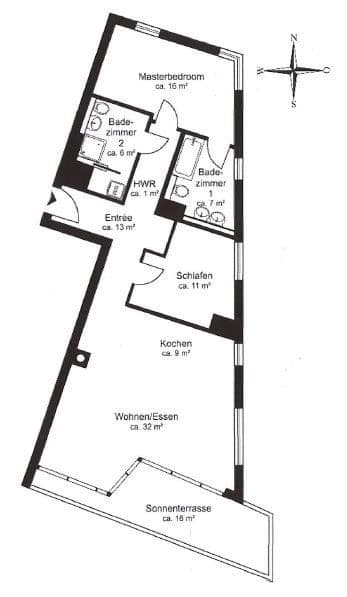 Prenájom bytu 3-izbový 107 m², Überseeallee 8, Hamburg, Hamburg Prenájom bytu 3-izbový 107 m², Überseeallee 8, Hamburg, Hamburg