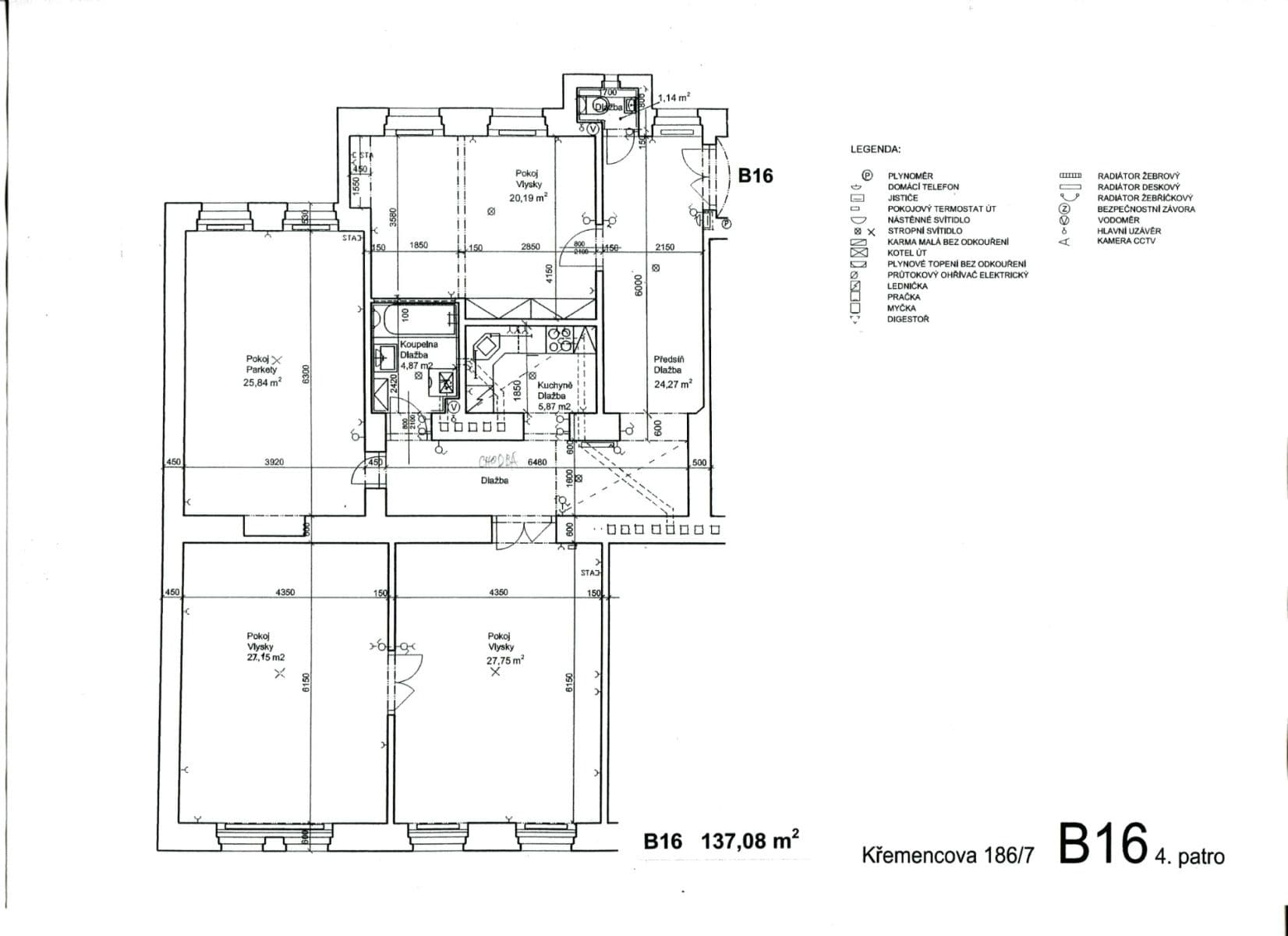 Prenájom bytu 4-izbový 137 m², Křemencova, Praha, Praha Prenájom bytu 4-izbový 137 m², Křemencova, Praha, Praha
