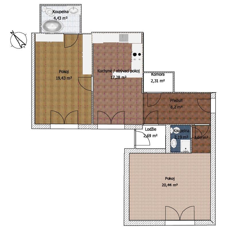 Prenájom bytu 2-izbový 78 m², Nuselská, Praha, Praha Prenájom bytu 2-izbový 78 m², Nuselská, Praha, Praha