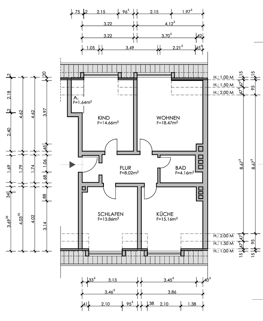 Predaj bytu 3-izbový 75 m², Kreuzstraße, Osnabrück, Dolné Sasko Predaj bytu 3-izbový 75 m², Kreuzstraße, Osnabrück, Dolné Sasko