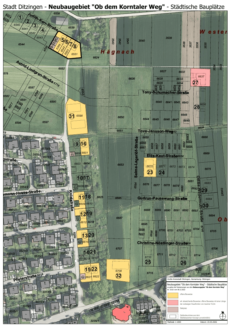 Predaj pozemku 569 m², Ditzingen, Bádensko-Wurttembersko Predaj pozemku 569 m², Ditzingen, Bádensko-Wurttembersko