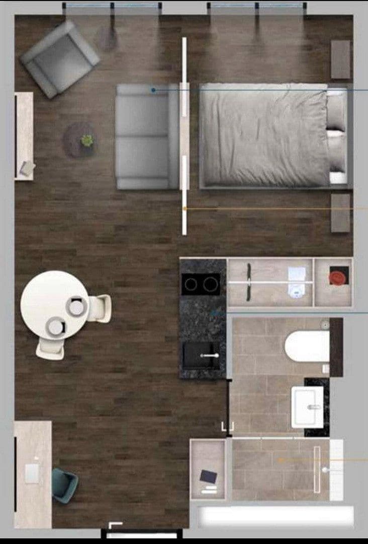 Prenájom bytu 1-izbový 34 m², Lehrter Str 24B, Berlin, Berlín Prenájom bytu 1-izbový 34 m², Lehrter Str 24B, Berlin, Berlín