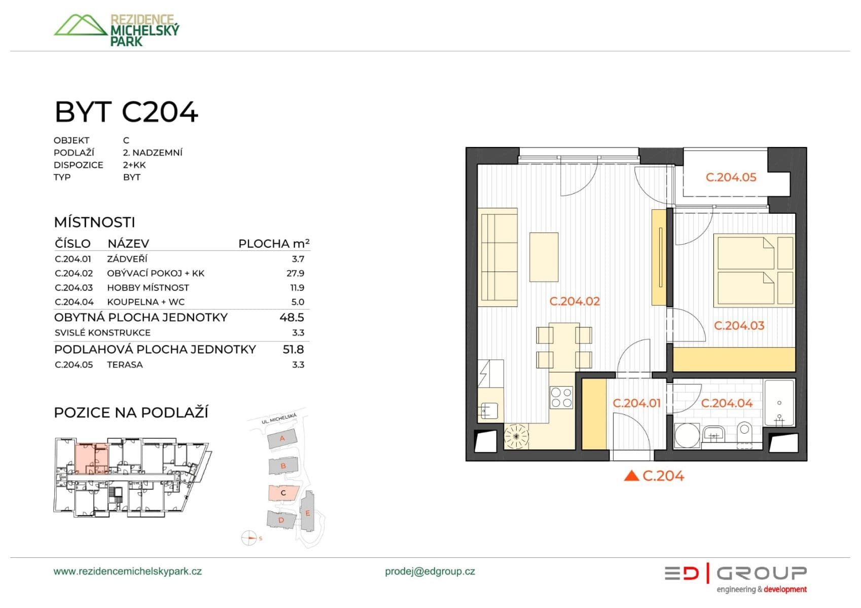 Prenájom bytu 2-izbový 52 m², Michelská, Praha, Praha Prenájom bytu 2-izbový 52 m², Michelská, Praha, Praha