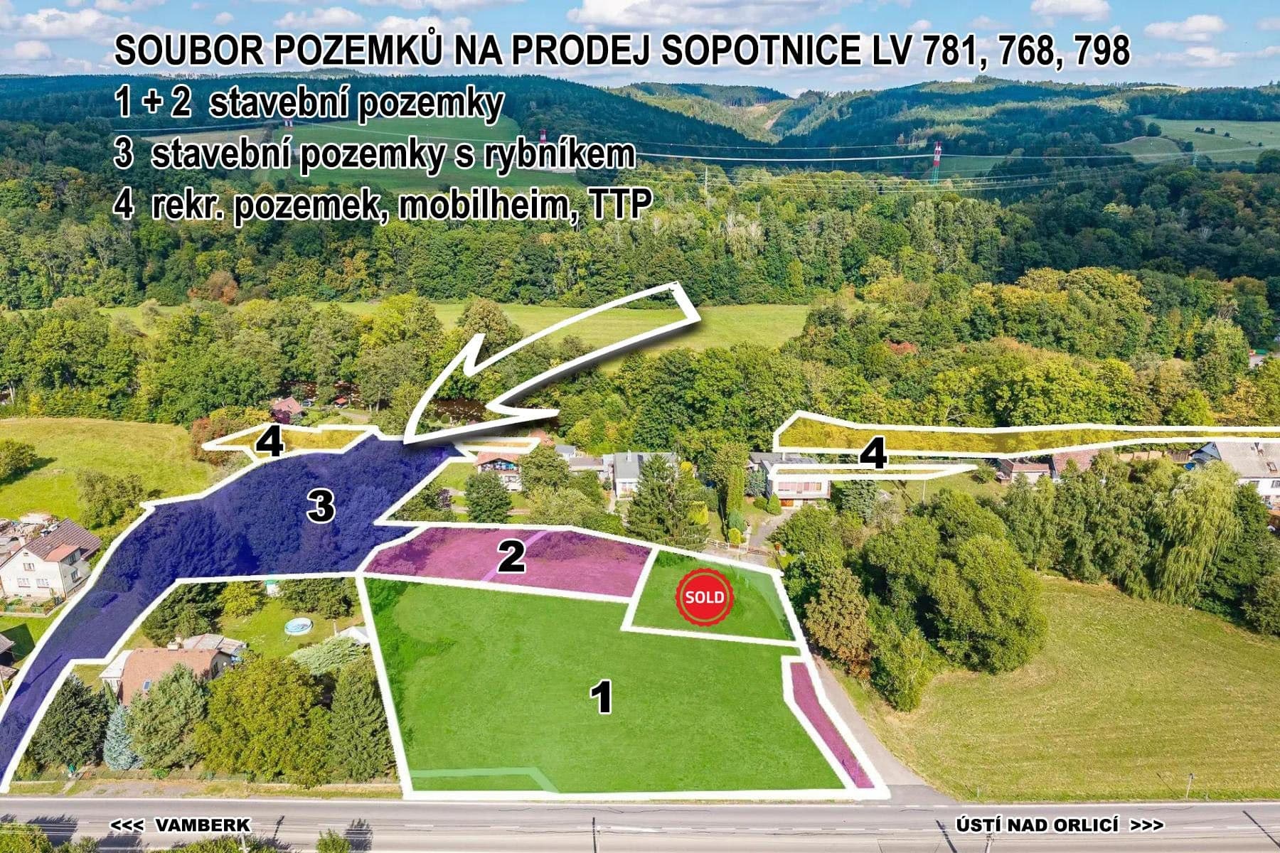 Predaj pozemku 540 m², Sopotnice, Pardubický kraj Predaj pozemku 540 m², Sopotnice, Pardubický kraj