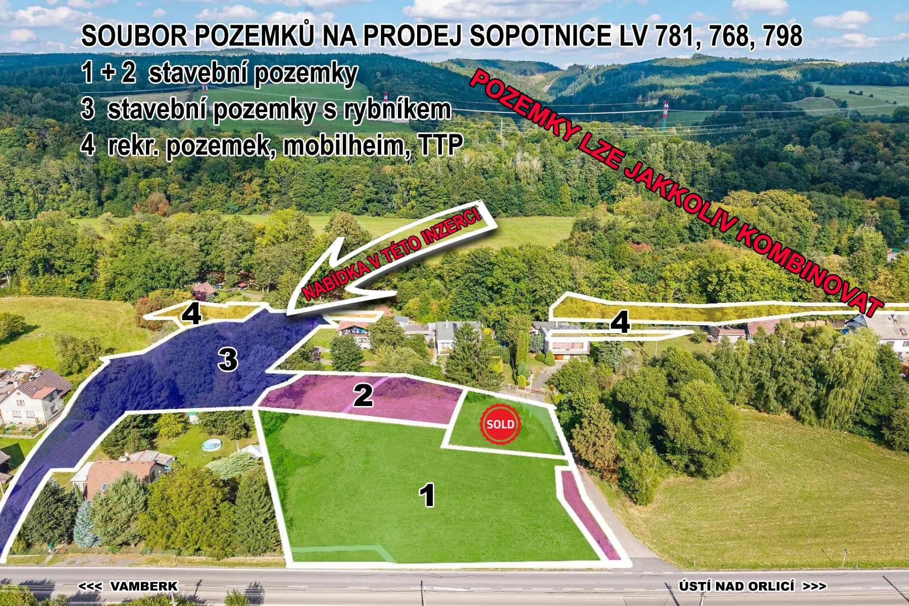Predaj pozemku 3.852 m², Sopotnice, Pardubický kraj Predaj pozemku 3.852 m², Sopotnice, Pardubický kraj