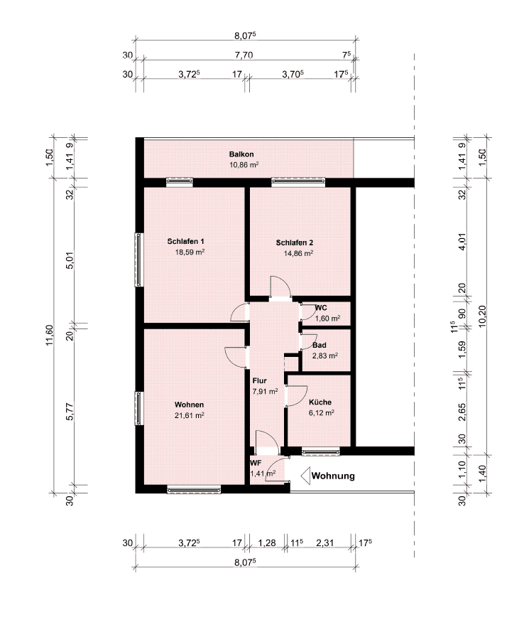 Prenájom bytu 3-izbový 80 m², Baccarat-Straße 13, Gernsbach, Bádensko-Wurttembersko Prenájom bytu 3-izbový 80 m², Baccarat-Straße 13, Gernsbach, Bádensko-Wurttembersko