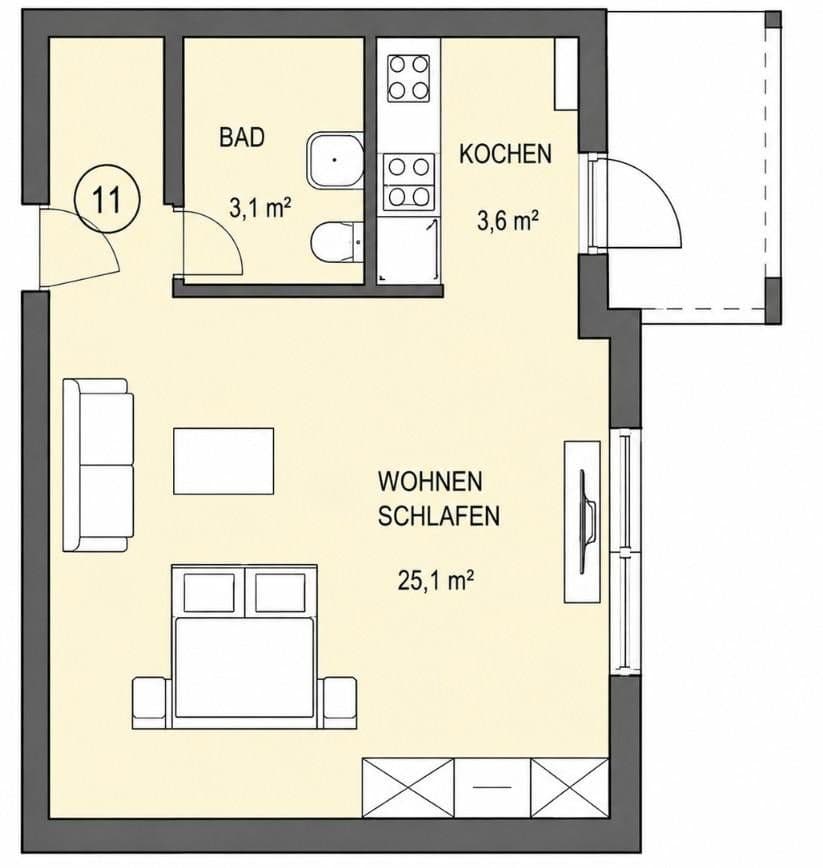 Prenájom bytu 1-izbový 38 m², Steinhaldestraße 32, Heilbronn, Bádensko-Wurttembersko Prenájom bytu 1-izbový 38 m², Steinhaldestraße 32, Heilbronn, Bádensko-Wurttembersko