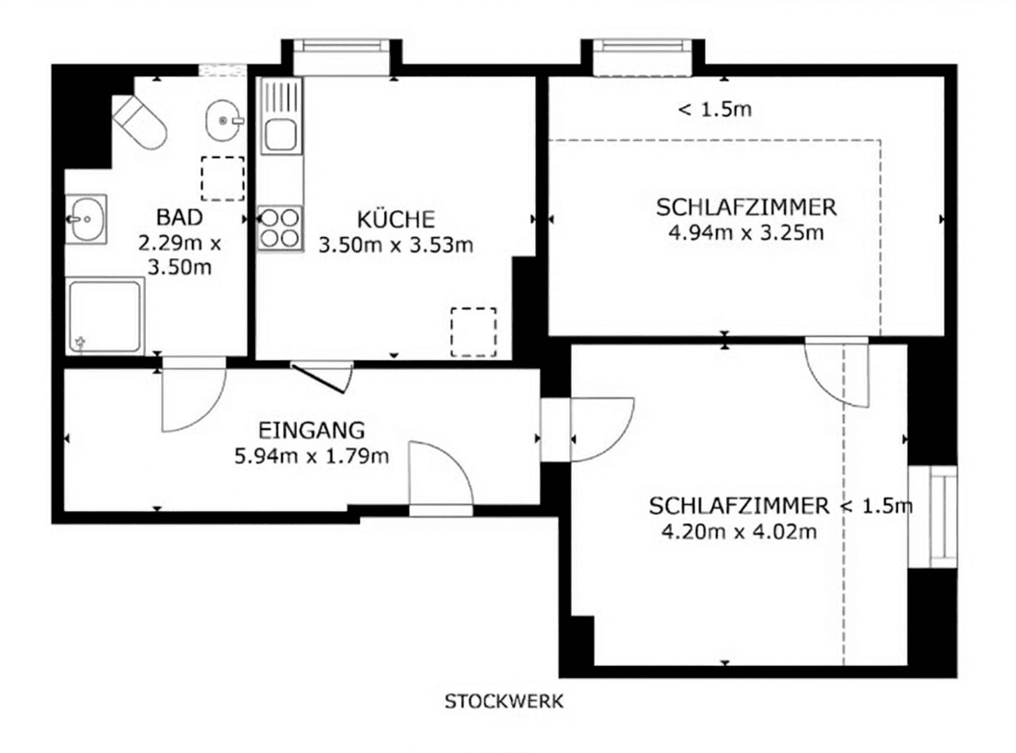 Prenájom bytu 2-izbový 59 m², Annenstraße, Witten, Severné Porýnie - Westfálsko Prenájom bytu 2-izbový 59 m², Annenstraße, Witten, Severné Porýnie - Westfálsko