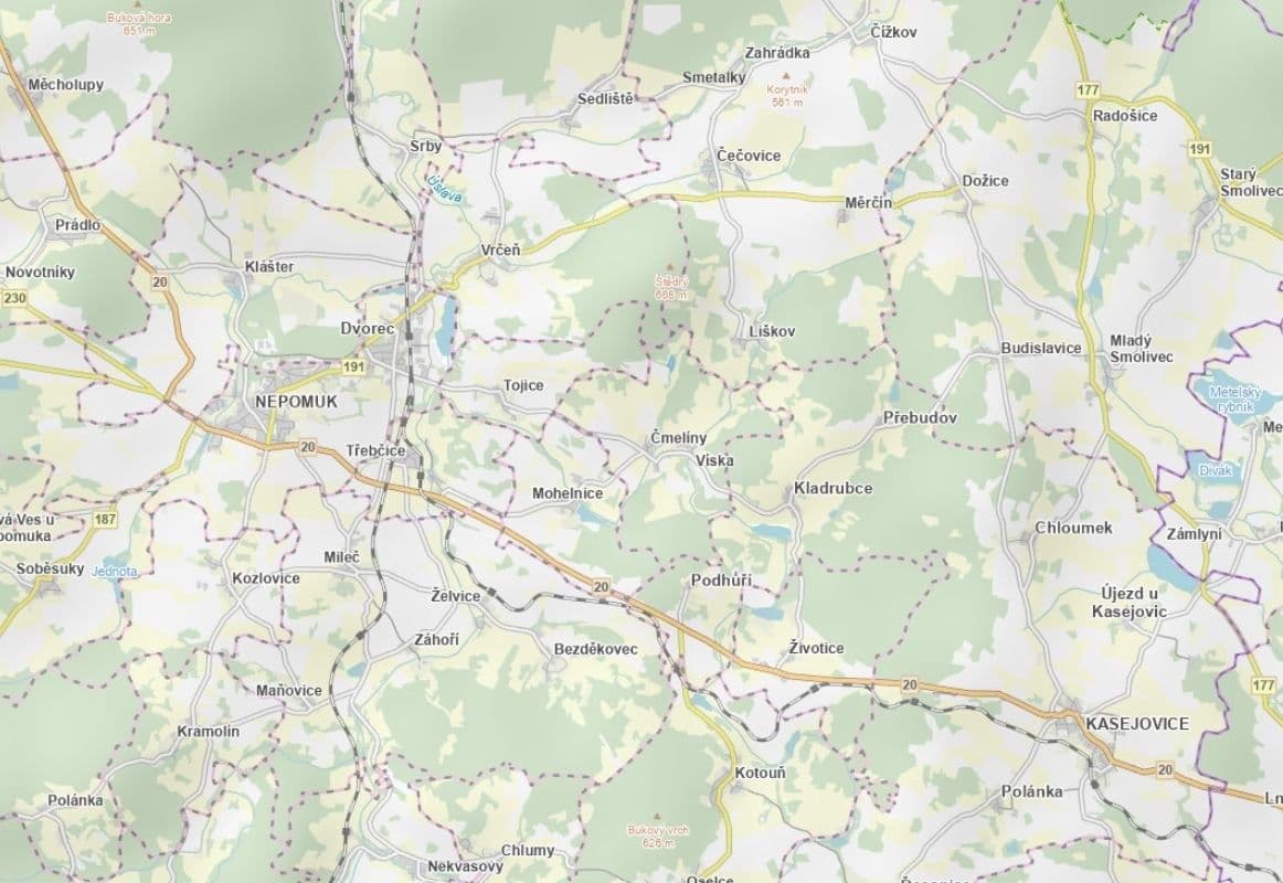 Predaj pozemku 10.333 m², Čmelíny, Plzeňský kraj Predaj pozemku 10.333 m², Čmelíny, Plzeňský kraj