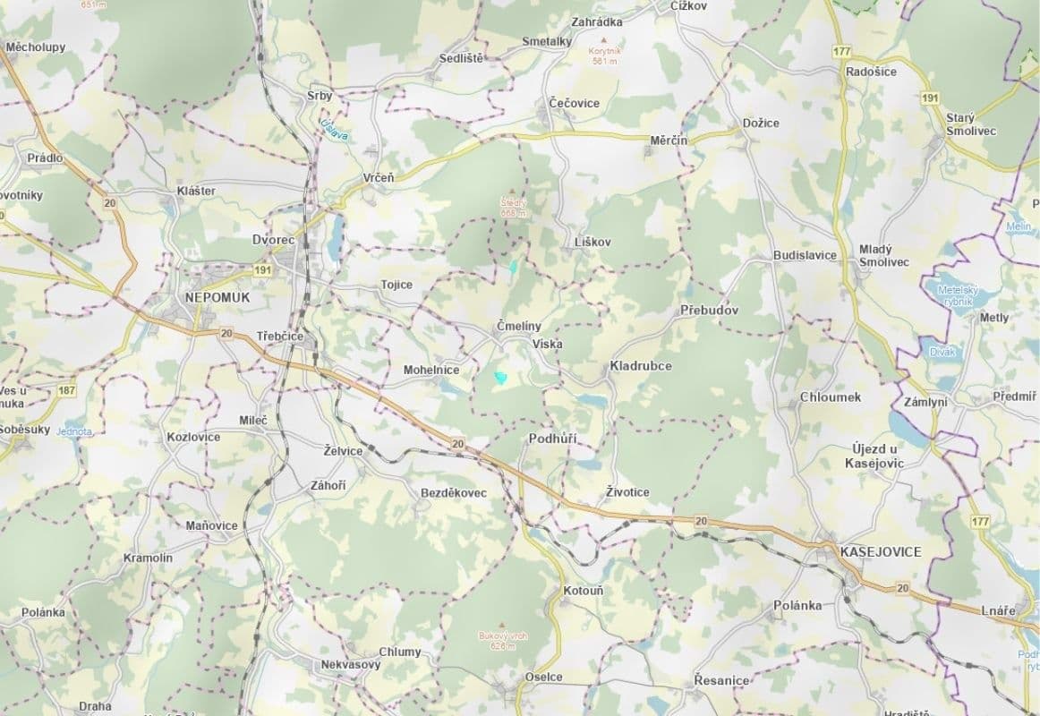 Predaj pozemku 20.348 m², Čmelíny, Plzeňský kraj Predaj pozemku 20.348 m², Čmelíny, Plzeňský kraj