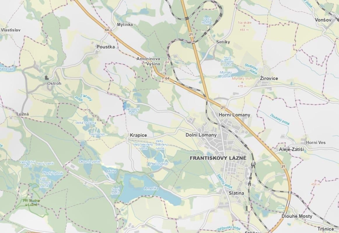 Predaj pozemku 7.611 m², Františkovy Lázně, Karlovarský kraj Predaj pozemku 7.611 m², Františkovy Lázně, Karlovarský kraj