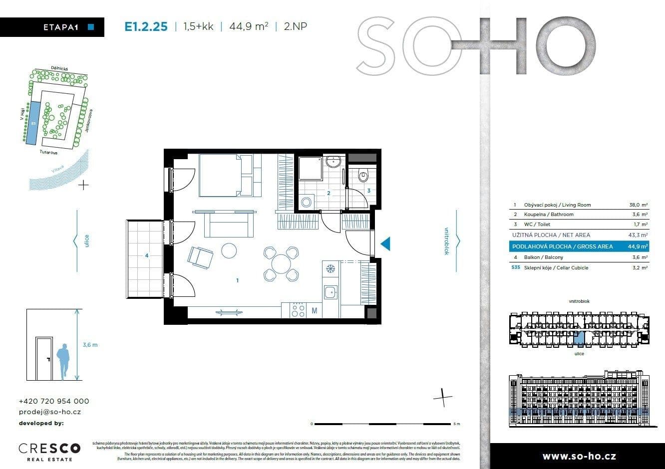 Prenájom bytu 1-izbový 45 m², V háji, Praha, Praha Prenájom bytu 1-izbový 45 m², V háji, Praha, Praha