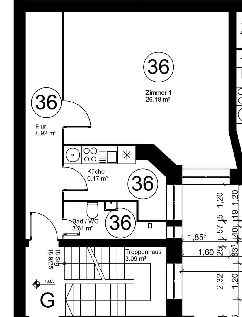 Prenájom bytu 1-izbový 50 m², Mindener Straße 3, Berlin, Berlín Prenájom bytu 1-izbový 50 m², Mindener Straße 3, Berlin, Berlín