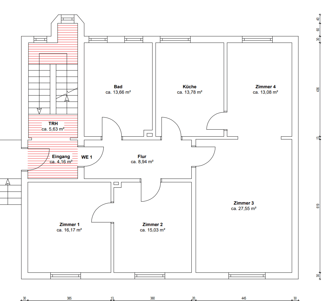 Prenájom bytu 4-izbový 108 m², Niederstraße 9, Recklinghausen, Severné Porýnie - Westfálsko Prenájom bytu 4-izbový 108 m², Niederstraße 9, Recklinghausen, Severné Porýnie - Westfálsko