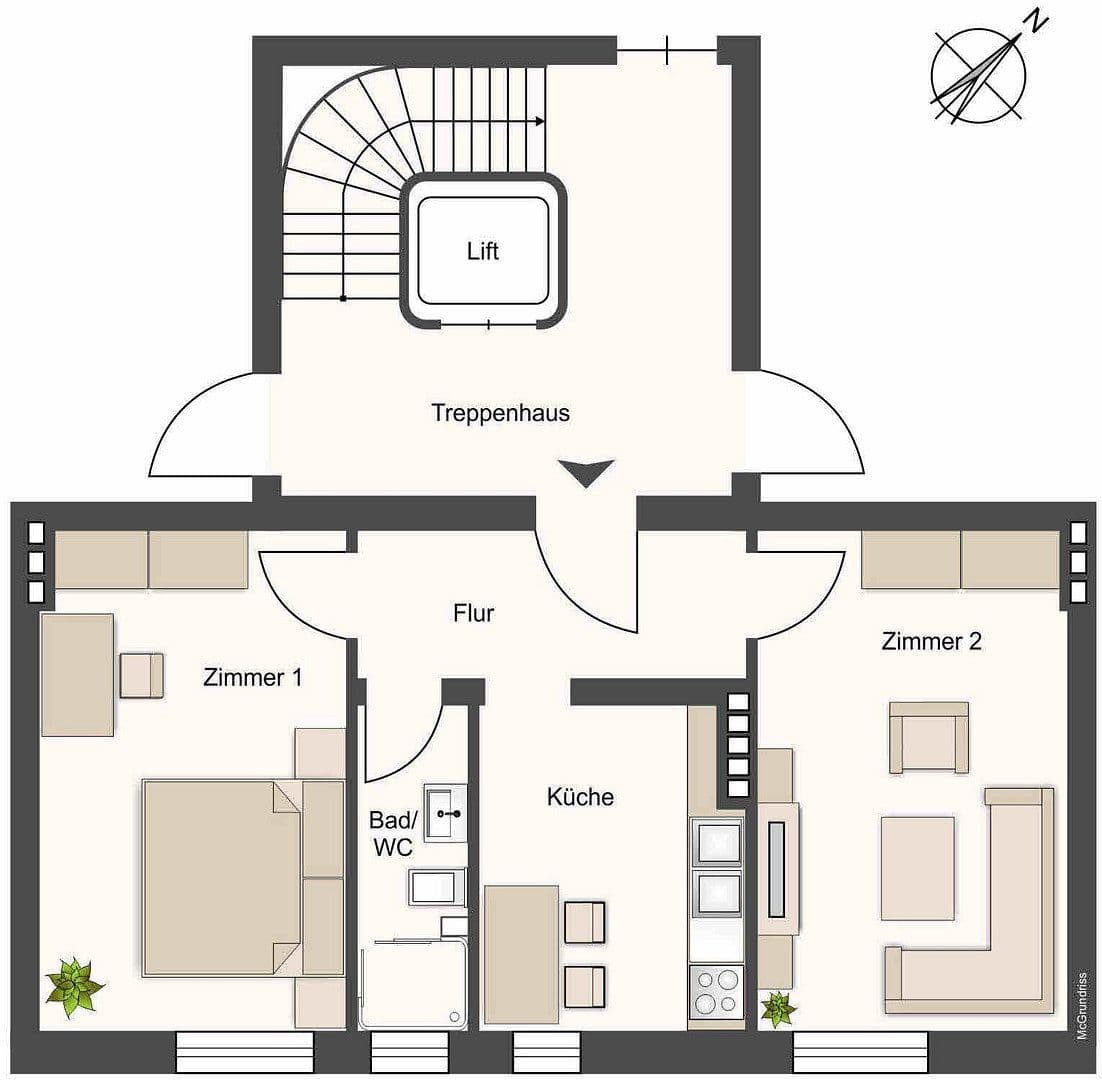 Prenájom bytu 2-izbový 48 m², Hegestraße 11, Hamburg, Hamburg Prenájom bytu 2-izbový 48 m², Hegestraße 11, Hamburg, Hamburg