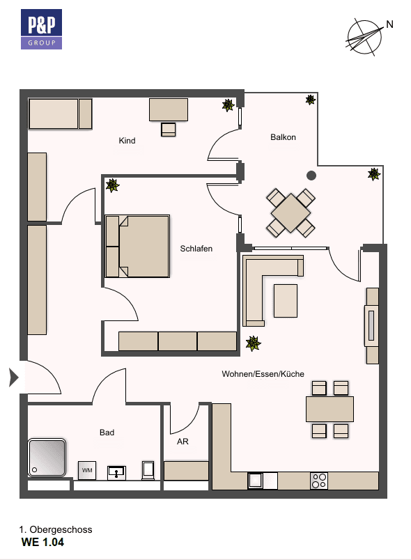 Prenájom bytu 2-izbový 62 m², Lange Straße 65, Fürth, Bavorsko Prenájom bytu 2-izbový 62 m², Lange Straße 65, Fürth, Bavorsko