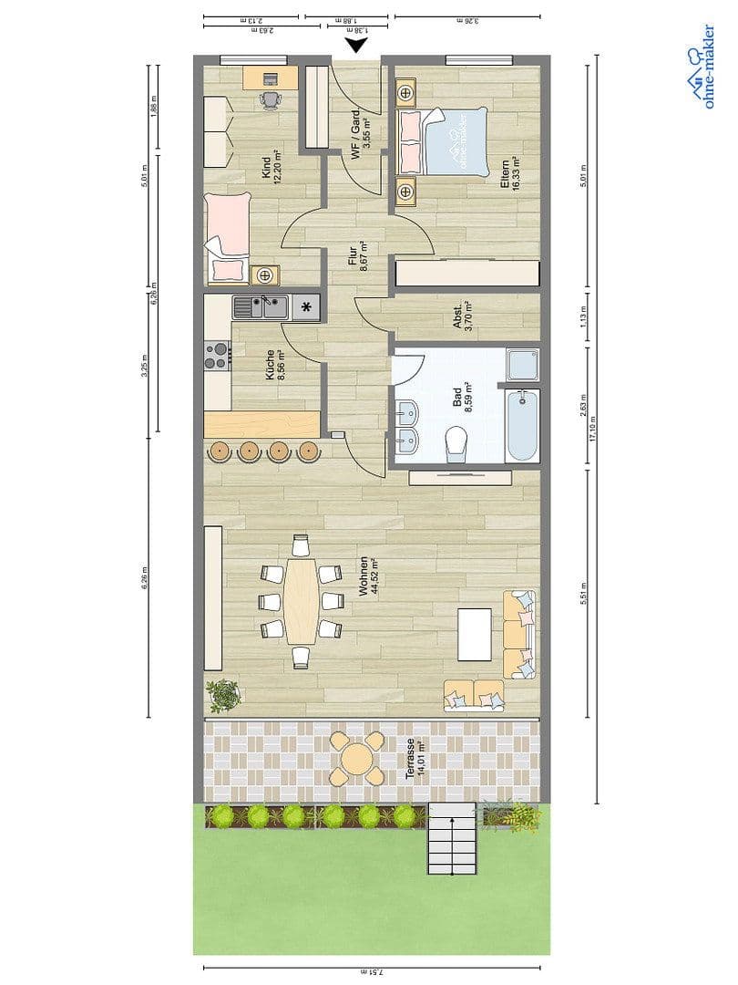 Predaj bytu 3-izbový 110 m², Seelze, Dolné Sasko Predaj bytu 3-izbový 110 m², Seelze, Dolné Sasko