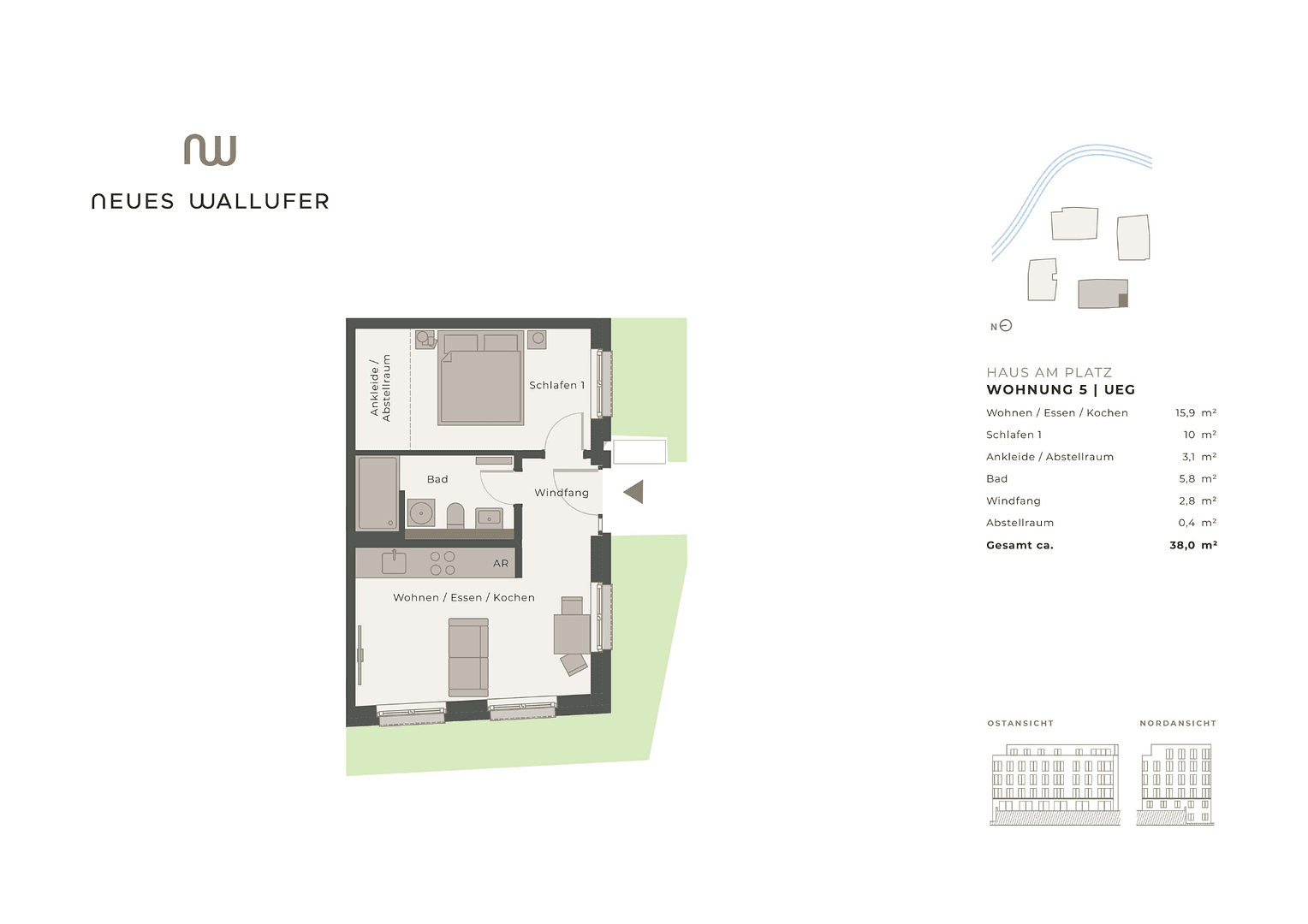 Prenájom bytu 2-izbový 38 m², Moislinger Allee 9k, Lübeck, Šlezvicko-Holštajnsko Prenájom bytu 2-izbový 38 m², Moislinger Allee 9k, Lübeck, Šlezvicko-Holštajnsko