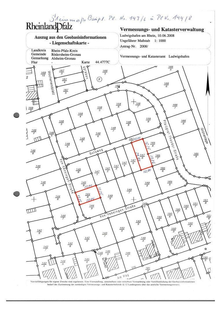 Predaj pozemku 292 m², Von Venningen 8, Rödersheim-Gronau, Porýnie-Falcko Predaj pozemku 292 m², Von Venningen 8, Rödersheim-Gronau, Porýnie-Falcko