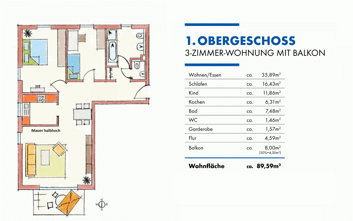 Prenájom bytu 3-izbový 90 m², Roßtal, Bavorsko Prenájom bytu 3-izbový 90 m², Roßtal, Bavorsko