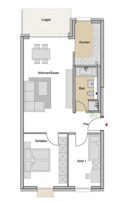 Prenájom bytu 3-izbový 72 m², Wilhelm-Leichum-Straße, Neu-Isenburg, Hesensko Prenájom bytu 3-izbový 72 m², Wilhelm-Leichum-Straße, Neu-Isenburg, Hesensko