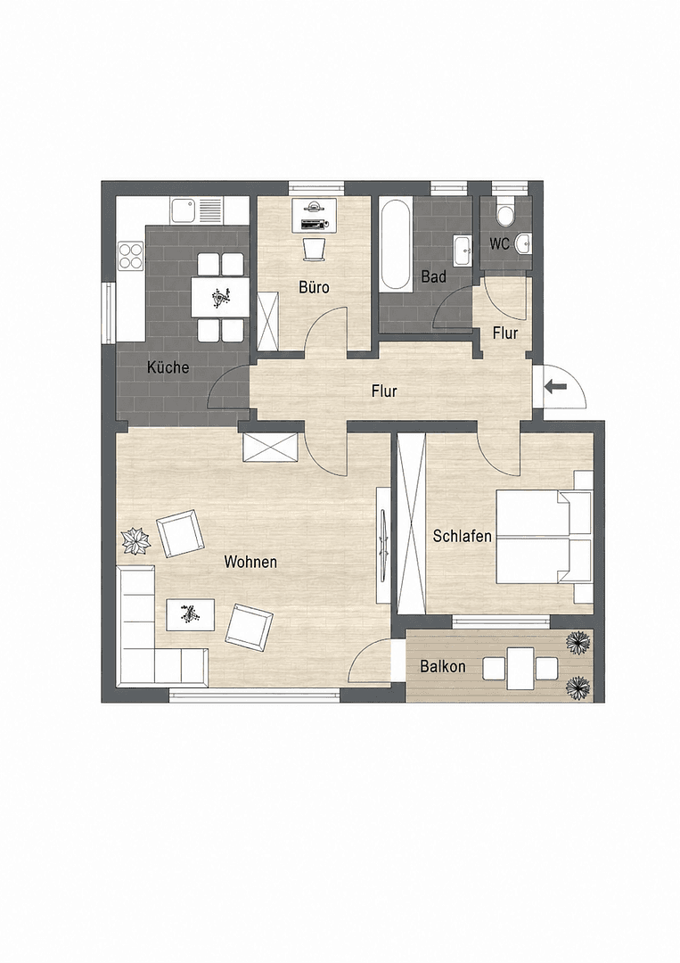 Predaj bytu 3-izbový 84 m², Tegernheim, Bavorsko Predaj bytu 3-izbový 84 m², Tegernheim, Bavorsko