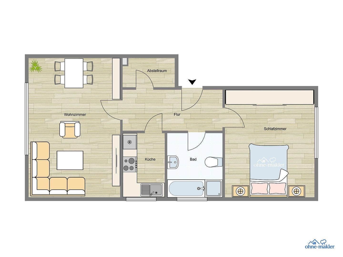 Prenájom bytu 2-izbový 55 m², Eckweg 4D, Hamburg, Hamburg Prenájom bytu 2-izbový 55 m², Eckweg 4D, Hamburg, Hamburg