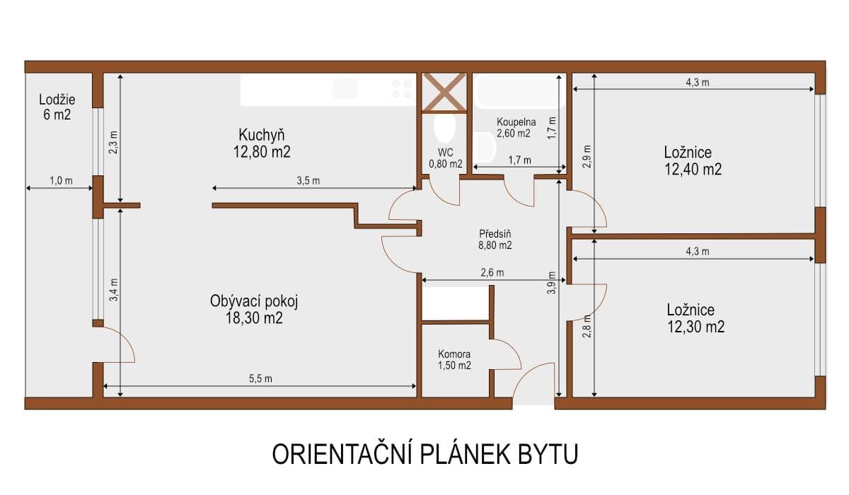 Predaj bytu 3-izbový 71 m², Zdiměřická, Praha, Praha Predaj bytu 3-izbový 71 m², Zdiměřická, Praha, Praha