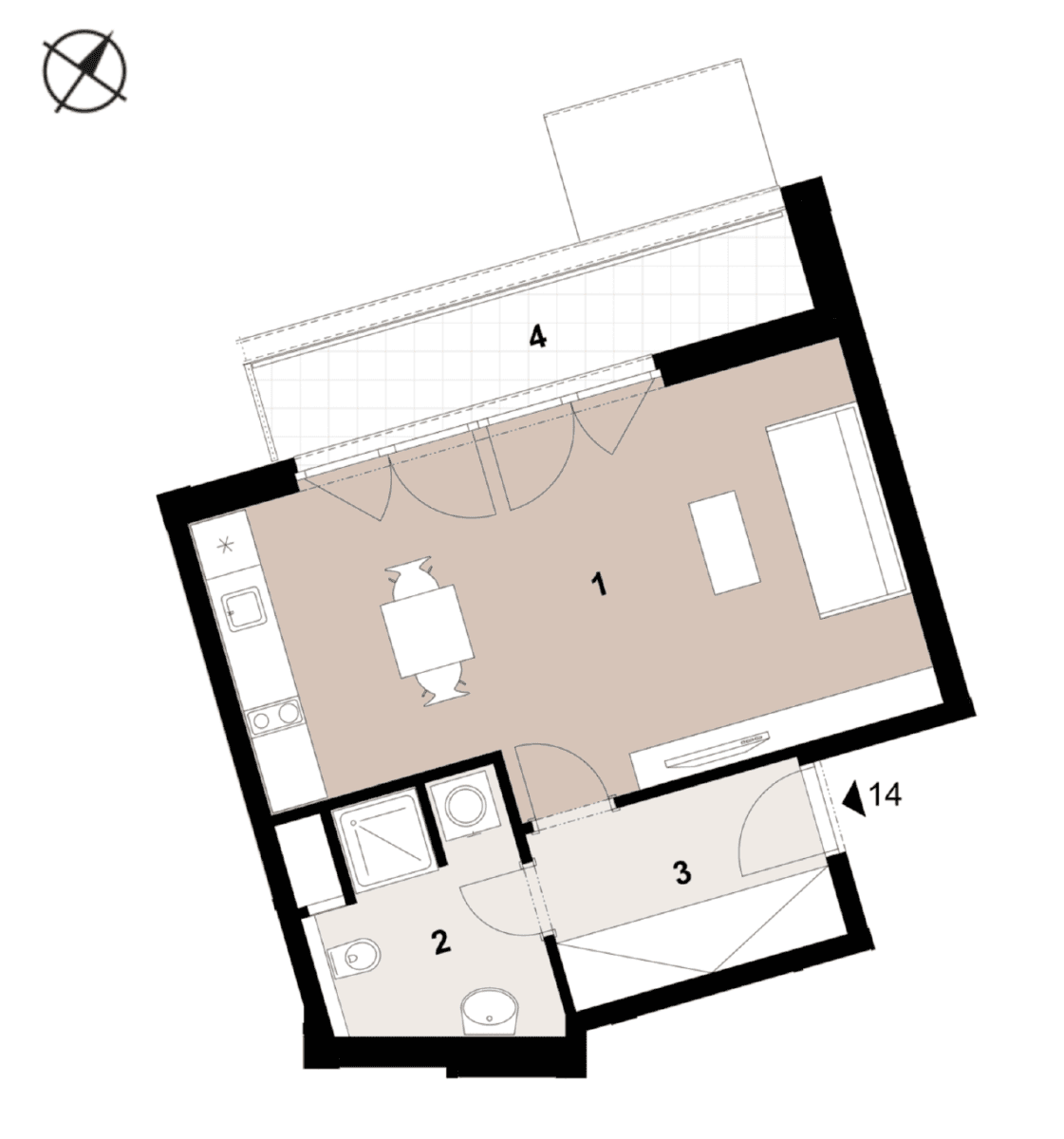 Prenájom bytu 1-izbový 40 m², Klapálkova, Praha, Praha Prenájom bytu 1-izbový 40 m², Klapálkova, Praha, Praha