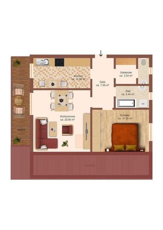 Prenájom bytu 2-izbový 71 m², Nördliche Hauptstraße 4, Rottach-Egern, Bavorsko Prenájom bytu 2-izbový 71 m², Nördliche Hauptstraße 4, Rottach-Egern, Bavorsko