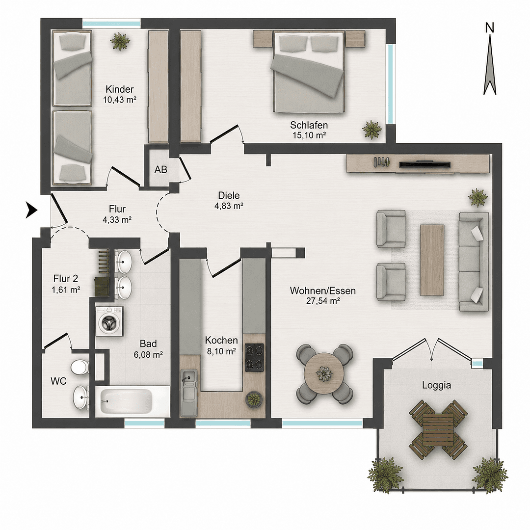 Predaj bytu 3-izbový 83 m², Hanau, Hesensko Predaj bytu 3-izbový 83 m², Hanau, Hesensko