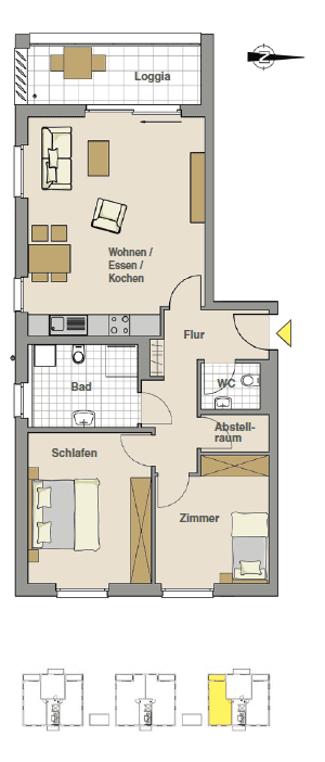 Predaj bytu 3-izbový 81 m², Schweinfurt, Bavorsko Predaj bytu 3-izbový 81 m², Schweinfurt, Bavorsko