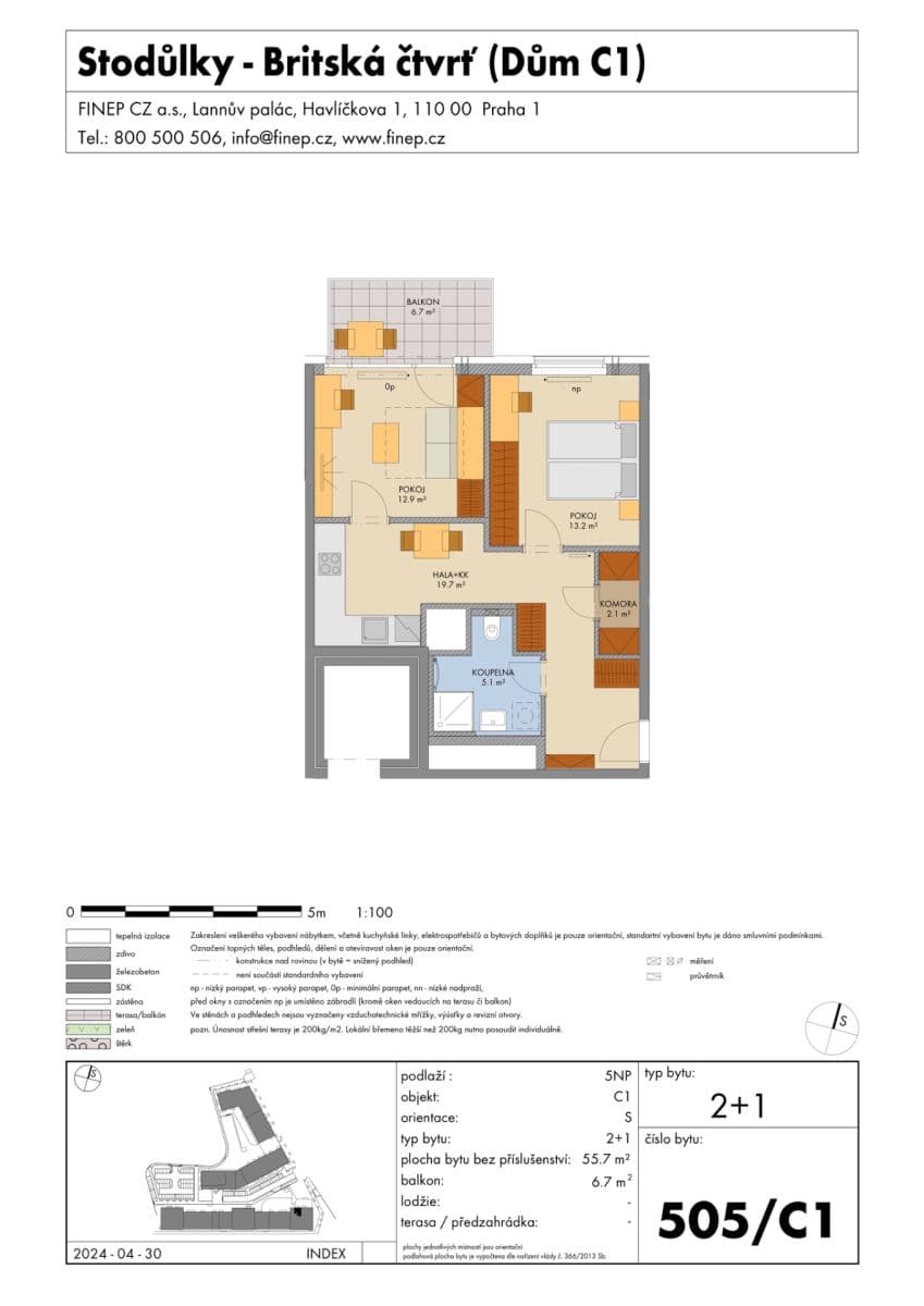 Predaj bytu 2-izbový 53 m², Bessemerova, Praha, Praha Predaj bytu 2-izbový 53 m², Bessemerova, Praha, Praha