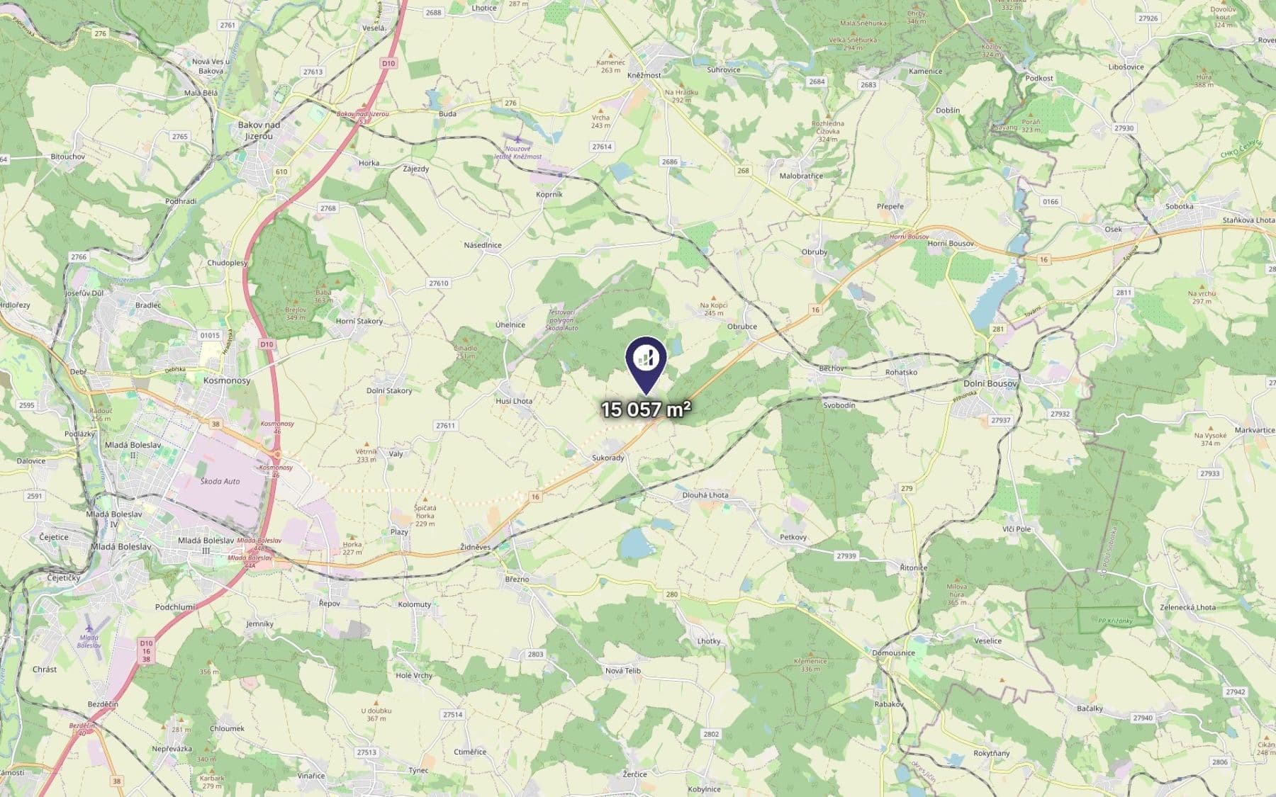 Predaj pozemku 15.057 m², Sukorady, Středočeský kraj Predaj pozemku 15.057 m², Sukorady, Středočeský kraj