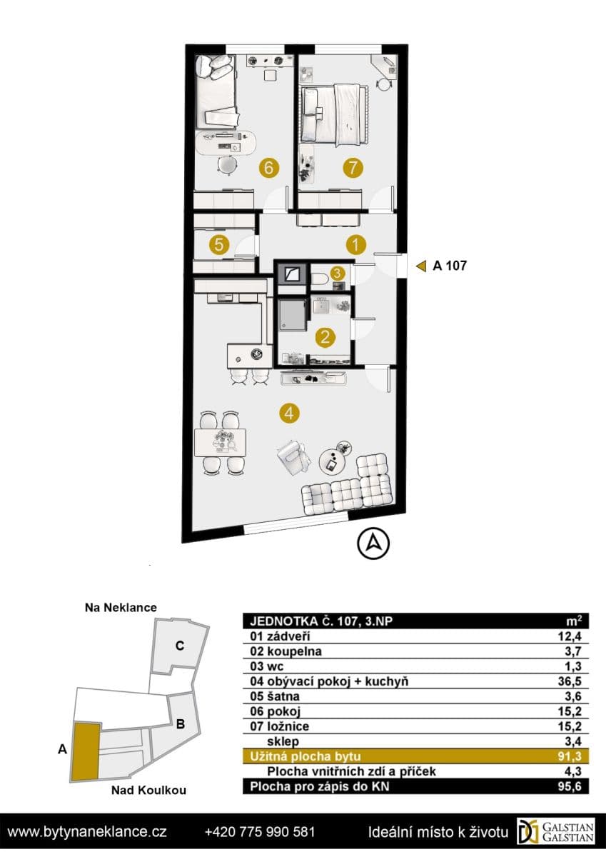 Predaj bytu 3-izbový 95 m², Nad Koulkou, Praha, Praha Predaj bytu 3-izbový 95 m², Nad Koulkou, Praha, Praha