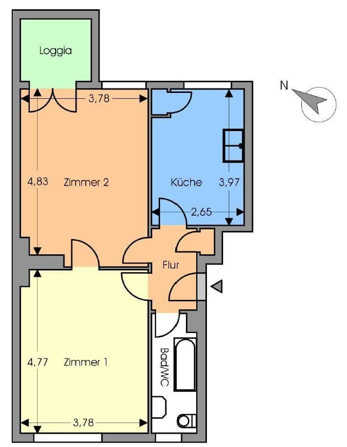 Predaj bytu 2-izbový 59 m², Mörchinger Straße 115D, Berlin, Berlín Predaj bytu 2-izbový 59 m², Mörchinger Straße 115D, Berlin, Berlín