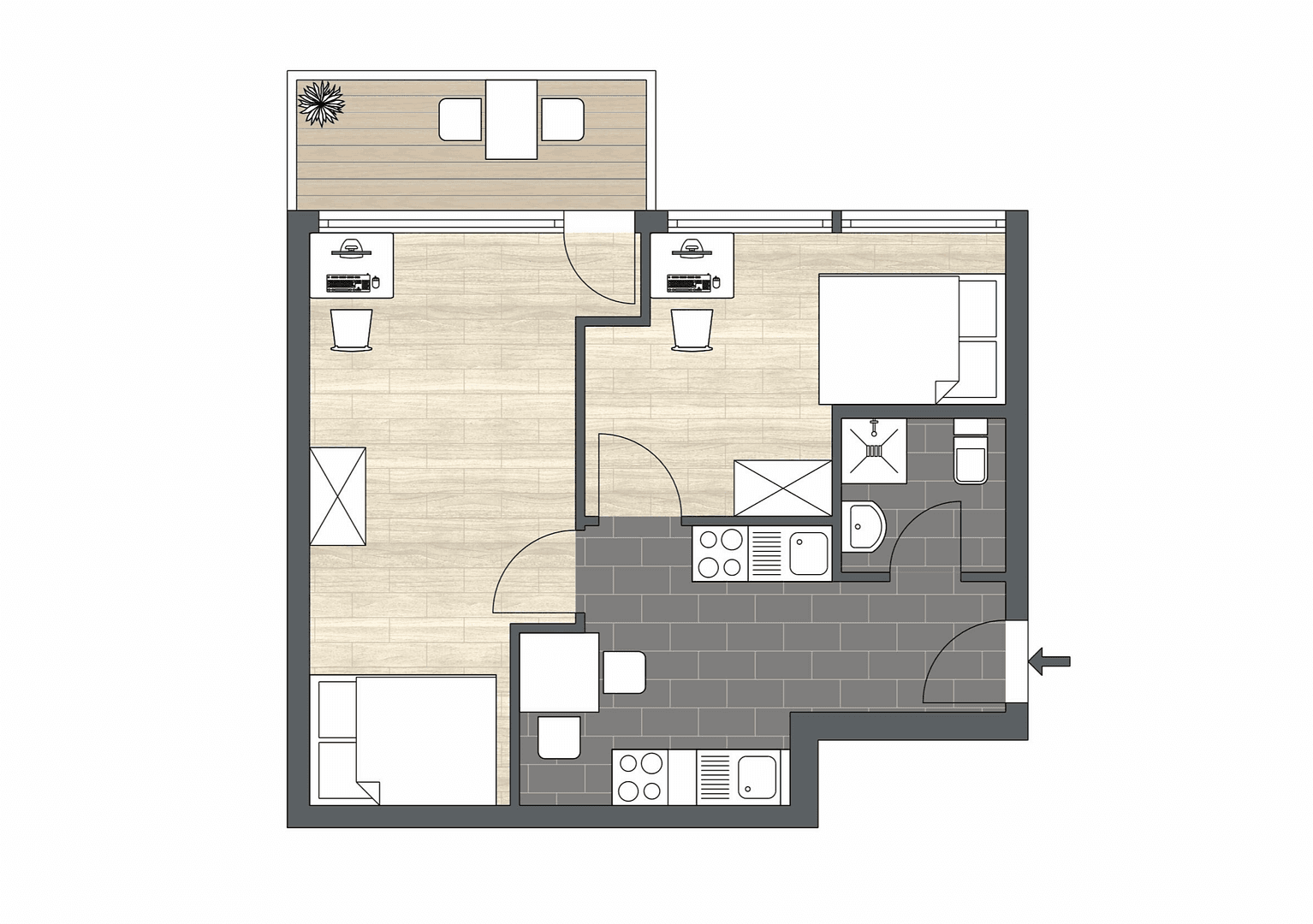 Prenájom bytu 2-izbový 45 m², Düsseldorf, Severné Porýnie - Westfálsko Prenájom bytu 2-izbový 45 m², Düsseldorf, Severné Porýnie - Westfálsko