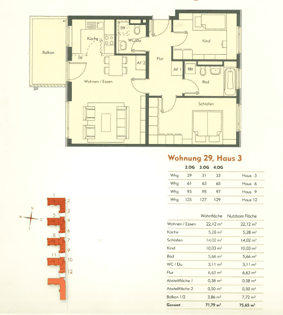 Prenájom bytu 3-izbový 71 m², Wallbergstraße 14, München, Bavorsko Prenájom bytu 3-izbový 71 m², Wallbergstraße 14, München, Bavorsko