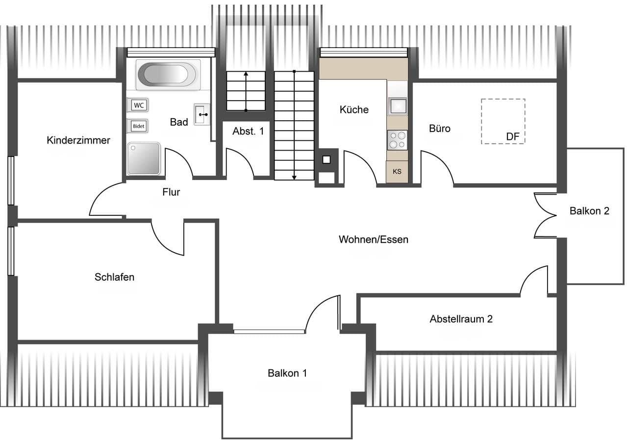 Predaj bytu 4-izbový 88 m², Gaimersheim, Bavorsko Predaj bytu 4-izbový 88 m², Gaimersheim, Bavorsko