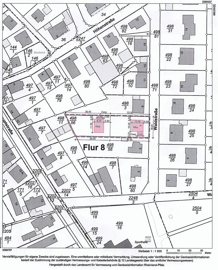 Predaj pozemku 1.205 m², Waldstr. 7, Hilgert, Porýnie-Falcko Predaj pozemku 1.205 m², Waldstr. 7, Hilgert, Porýnie-Falcko