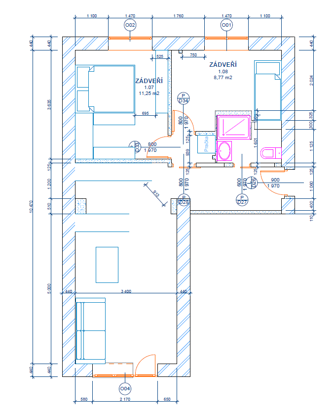 Prenájom bytu 3-izbový 53 m², Hartigova, Praha, Praha Prenájom bytu 3-izbový 53 m², Hartigova, Praha, Praha